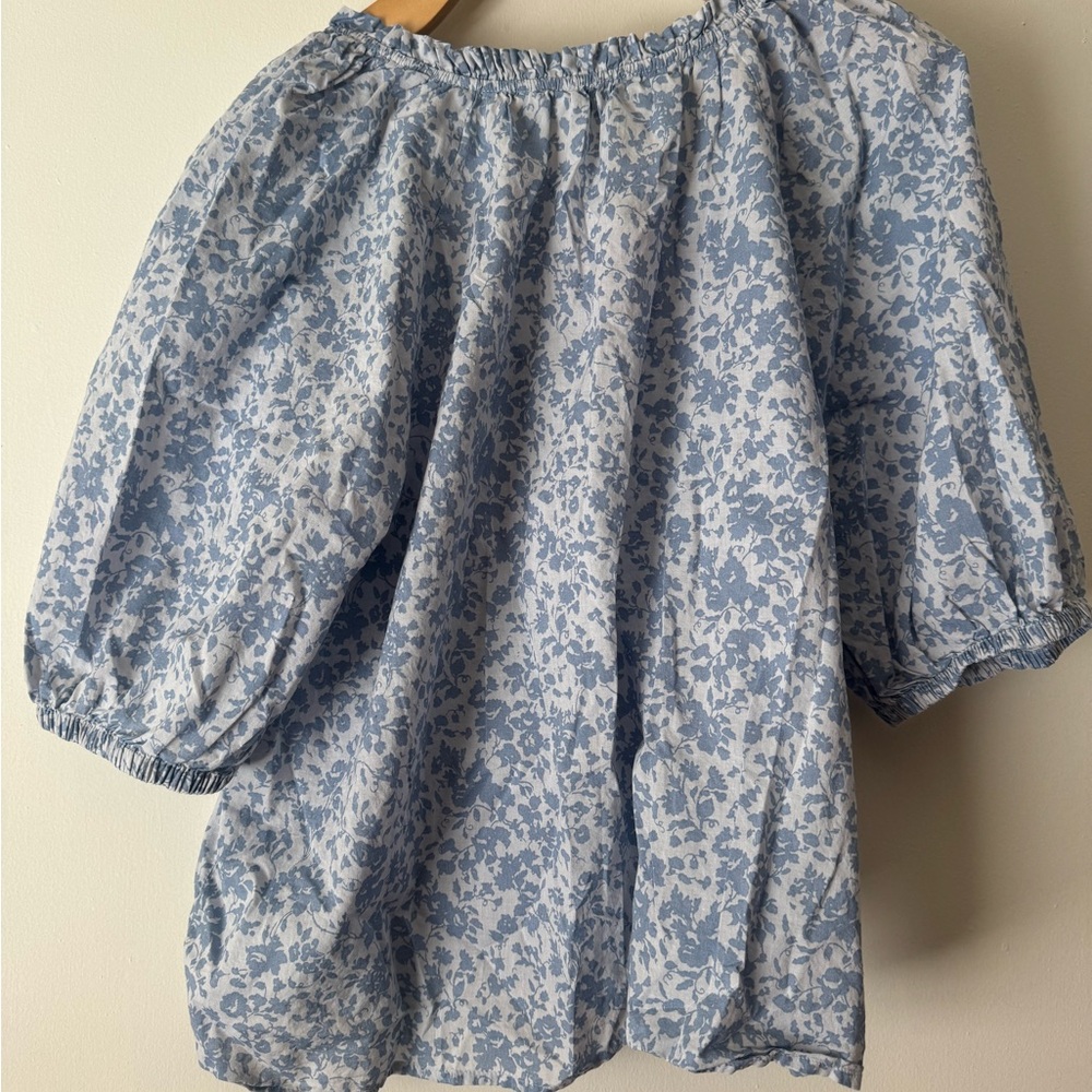 & Other Stories Blue Floral Blouse - Picture 4 of 4